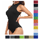  High Quality Wholesale Solid Color Sleeveless Crewneck Vest Sports Casual Slim Jumpsuit Long T-Shirt Sexy Fit Skinny Ladies Bodysuit