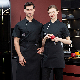  New Fashionable Wholesale Press Button Restaurant Workwear Kitchen Workwear Chef Uniforms for Men and Women
