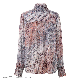  Wholesale Ladies Long Sleeve Lurex Chiffon Silk Blouse Shirt