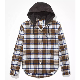 Wholesale Custom Soft Thick Men Flannel Shirts with Hood