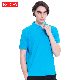  2021 Lake Blue Custom Logo Blank Cotton Men′s Polo T-Shirt