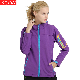 Wholesale Heated Purple Waterproof Fleece Winter Women′s Soft Shell Coat
