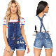 Wholesale Fashion Blue Stretch Casual Women Jeans Overalls