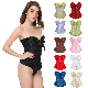 Custom Thong Shaper Boned Jacquard Floral Bodysuit