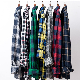  Lumberjack Man Custom Logo Tags Flannel Plaid Shirt Long Sleeve 2023 Flannel Shirts Men