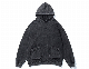 Acid Washed Black No Draw String Hoodies Custom Wholesale manufacturer