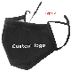 4 Layer Custom High Quality Black Reusable Fabric Mouth Nose 100% Organic Cotton Face Mask Custom with Logo Designs Print Cloth Washable Adjustable Earloop manufacturer