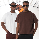  100% Cotton Boxy Fit Blank T-Shirt Custom Tee Logo Streetwear Oversize Boxy T Shirt for Clothing Men Tshirt
