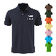  High Quality Camisas 100% Cotton T-Shirt Blank Men′s Golf Polo Shirt with Custom Embroidered Logo