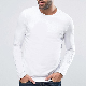  High Quality Heavyweight Cotton T Shirts Exporters Long Sleeve White T Shirt for Men Wholesale Blank T Shirt