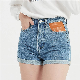  Summer Sexy Tear Light Blue New Design Women Short Jeans