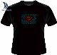  Fashion and Cheap LED Flashing Tshirt Printing Custom Logo LED T Shirt with Music Activated