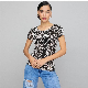  Womens Fashion Leopard Print Round Neck T-Shirts