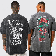  Vintage Oversized Acid Wash Silk Screen Sublimation Digital Print on Demand T Shirt Printing Boxy Fit Blank Tee Shirts
