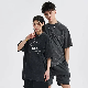 High Quality Soft Cotton Unisex Tee Tops Oversized Vamtac Casual Loose Solid Streetwear Black Aci Washed T-Shirts manufacturer