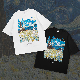  220GSM High Quality 100% Cotton Funny Abstract Oil Painting Printed T-Shirt Fashion Drop Shoulder Oversize Mens T Shirts