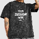  Wholesale Acid Wash 100% Cotton Tshirt Oversized Man Blank Tee T Shirts Heavyweight Cotton Tee Shirt Custom Vintage Washed T Shirt