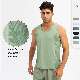  New Camo Pattern Patchwork Sleeveless Gym Tank Tops for Men, Quick Dry Workout Vest Top Gym Tennis Golf Fitness Bodybuilding Sleeveless Shirts