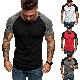  Men′s Summe Sports Loose Casual Fashion Raglan Short-Sleeves T-Shirt