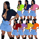  L99905 Casual Solid Short Sleeve Bandage Cardigan Shirt