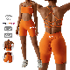  Wholesale Factory Sexy Bra Twist Front Cross Back Clothes Outfit Exercises Workout Running Fitness Suit Gym Sports Wear Yoga Set