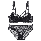  Sexy Lace Ladies Plus-Size Transparent Push-up Women Lingerie Set Bra Underwear