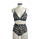  Women′s Stretch Lace Eyelash Lace Fashion Sexy Lingerie Set
