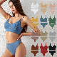  Wholesale Lingerie Women′s Small Breast Push-up Thin Underwire Set