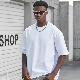  Wholesale Men Blank T-Shirt Custom Quality Cotton Loose Drop Shoulder Oversized T Shirt