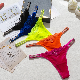  Ladies′sexy Underwear Valentine′s Day Love Letter Glitter G String Lace Thong Womens Rhinestone Panties