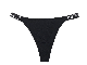  Nylon Fabric with Diamonds Thong Ladies Underwear