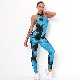 Sexy Tie-Dye Active Wear Gym Workout Romper Bodycon Activewear One Piece Yoga Jumpsuit manufacturer