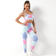 Women Spring Fitness Workout Activewear Quick-Drying 2 Pieces Cross-Back Bra Seamless Shorts Leggings Sports Yoga Suit manufacturer