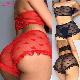  Private Logo Heart Shape Transparent Lace Custom Sexy Women Bra Underwear Set
