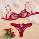  Bra Thong Erotic Costumes See Through Lace Hollow out Exotic Sexy Bra Set Lingerie for Women Sexy Underwear Set
