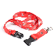  Green Polyester Different Customized Logo Lanyard with Carabiner Hook