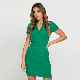  Casual Sweater Dress Short Sleve Seamless Knitted Ladies Loungewear Fitted Thin Strap Bodycon Wear