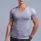 Men′s V Neck Polyester/Elastane Short Sleeves