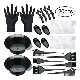  20PCS/Set Hair Dye Colouring Brush Comb Black Plastic Mixing Bowl