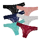  Underwear Lace Hollowed out Medium Waist Sexy Large Women′ S Briefs