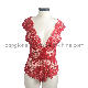 Ladies Bodysuit with Fashion Eyelash Lace