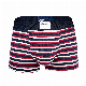 Customize Yarn Dye Strip Woven Label Breathable Cotton Men Boxers