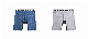  2023 Basic 2 PCS Polyester Grey Melange & Blue Melange Comfortable Smooth Breathable Wicking Men Long Boxer with High Quality Black Wide Logo Printed Elastic