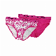 Pink White Stylish Printing Breathable Cotton Girls Underwear Panties