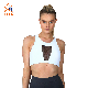  2020 Popular Fabric 75% Polyester 25% Spandex 250g Mesh Plain High Intensity Sports Bra White Women
