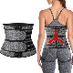 Gray Black Double Straps Waist Trainer Corset Cincher for Women, Custom Logo Back Support Underbust Bustiers Waist Belt with Adjustable Hooks manufacturer
