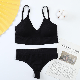  Sexy G-String Seamless Bralette Lingerie Tank Crop Top Tube Top Bra Set