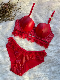  Erotic Leather Bra and Briefs Panty Set Women Sexy Temptation Lingerie Set