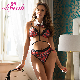  Sexy Red Plaid College Style Cosplay Suit 2 Pieces Bra and Panties Lingerie Underwear Set