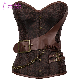  Steampunk Reshapersnaissance Leather Buckle Chain Lace Brocade Corset L42680